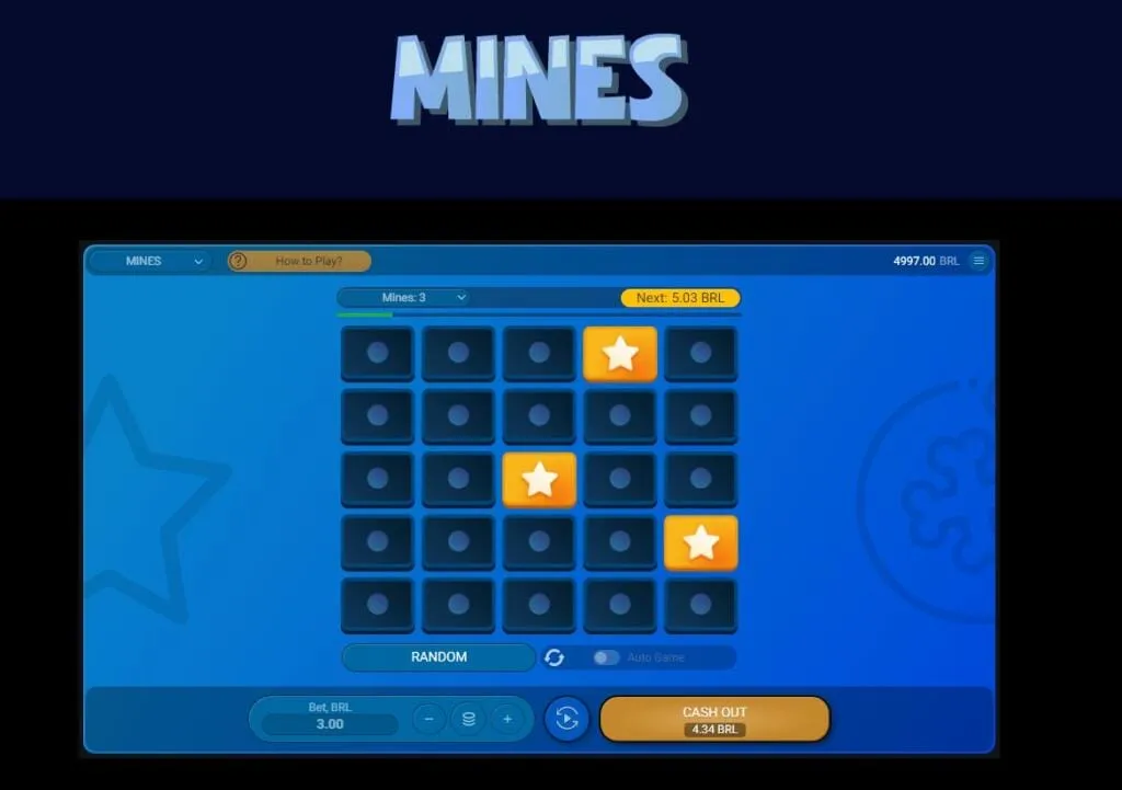 Multiplicador do Jogo Mines